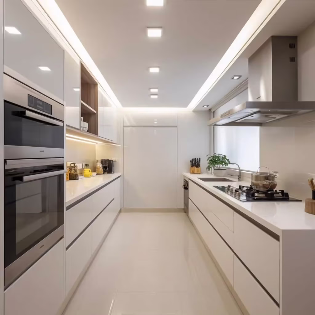 Cocinas Elegantes. Muebles de Cocinas Paralelas.